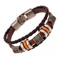 Handmade Beaded Multi-layered Leather Bracelet