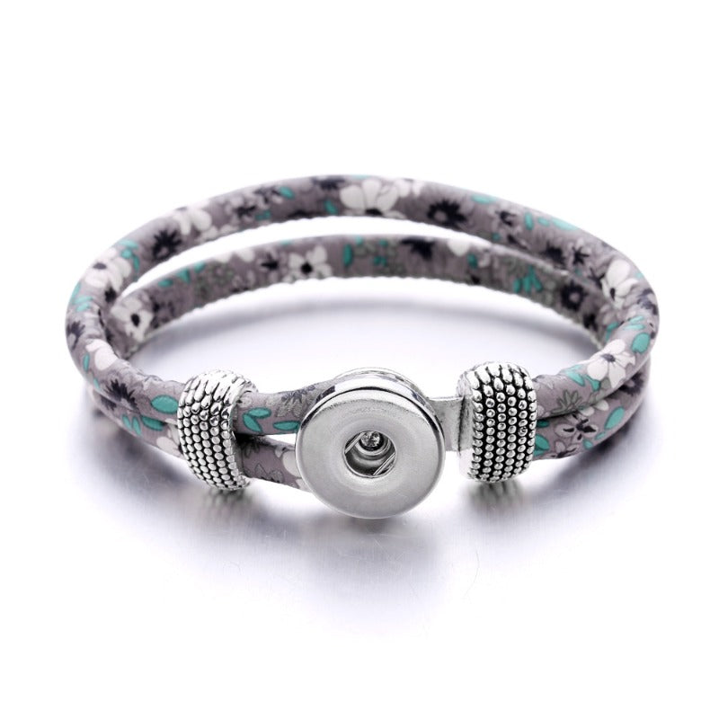 Ethnic Style Nusa Leather DIY Snap Bracelet