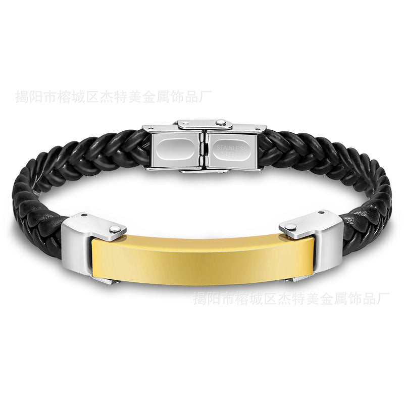 Silicone Bracelet Microfiber Titanium Steel Gold-plated Rose