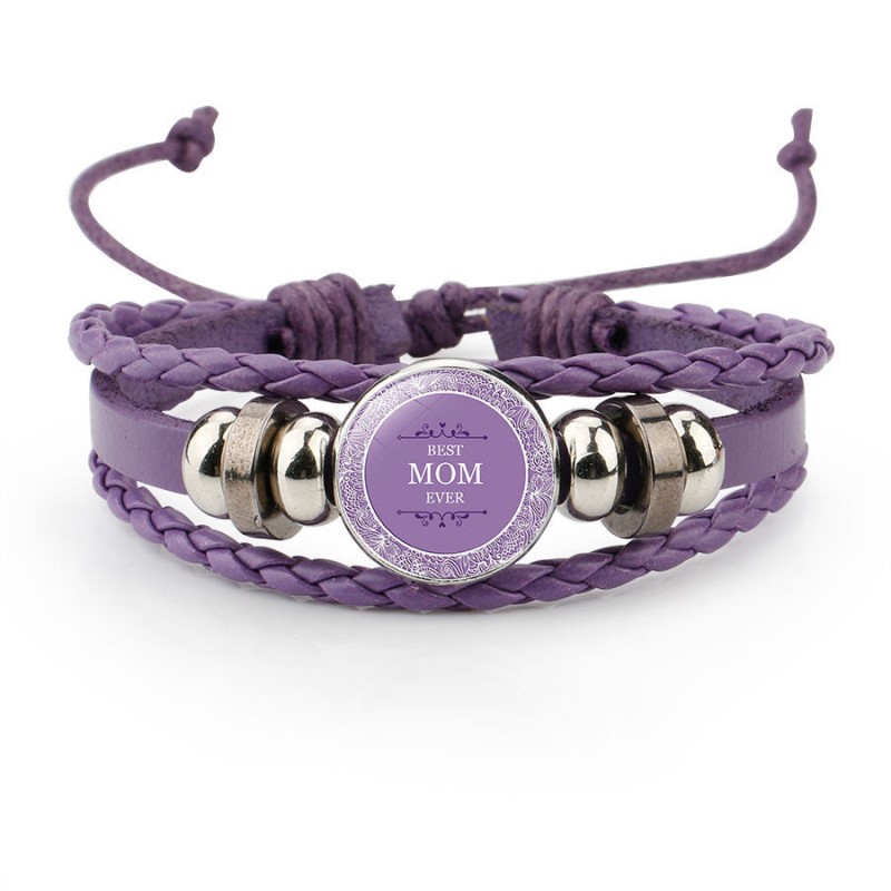 Handmade Beaded Rope Cowhide Bracelet