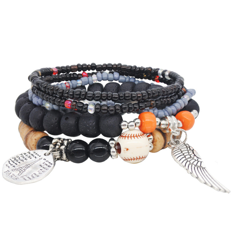 Fashion Color Bohemian Ethnic Style Bracelet Elastic