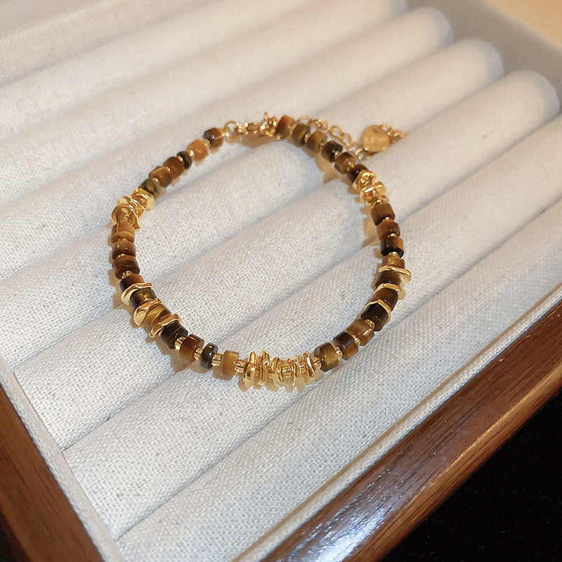 Tide Elegant Pearl Crystal Jade Double Circle Bracelet