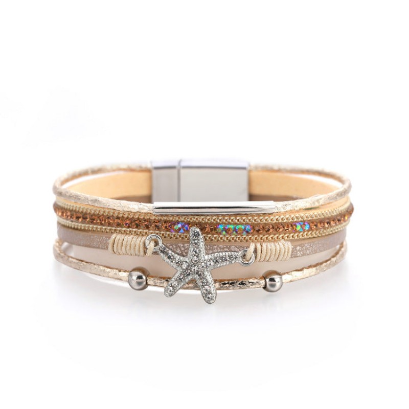 Multi-layer Diamond Starfish Bracelet