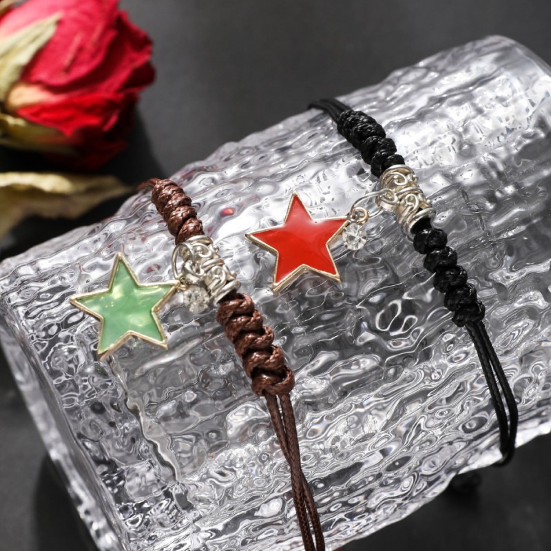 Valentine's Day Alloy Five Pointed Star Couple Bracelets