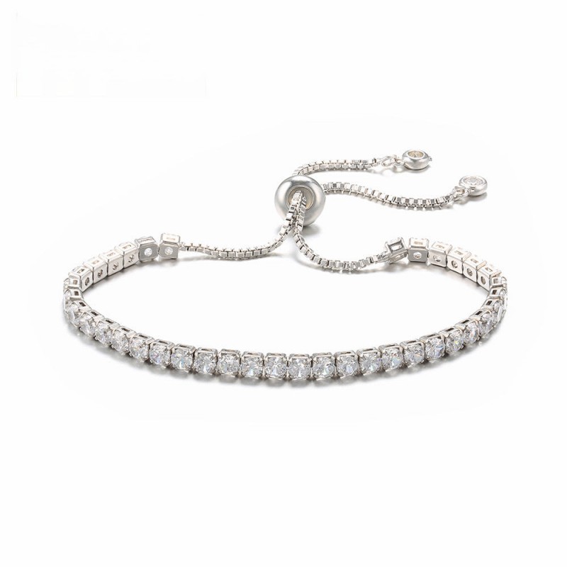 Adjustable Pull-out Bracelet Zirconia Bracelet Thickened Pla