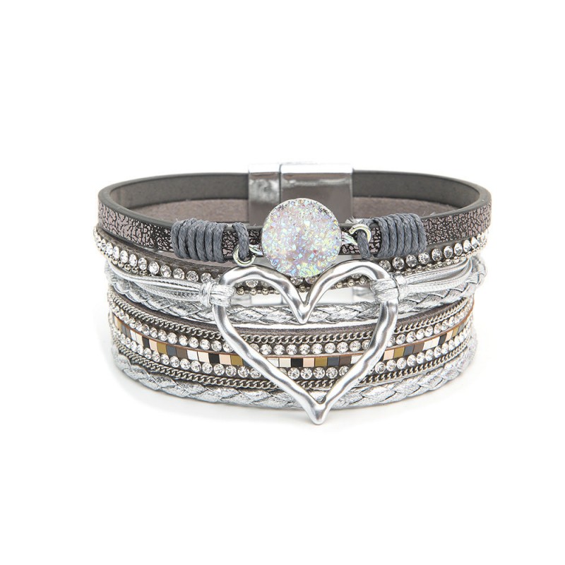 Bohemian Multi-layered Leather Handwoven Love Bracelet