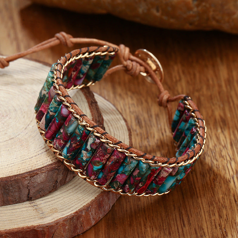 Cow Leather Rope Hand Woven Ethnic Style Leather Bracelet