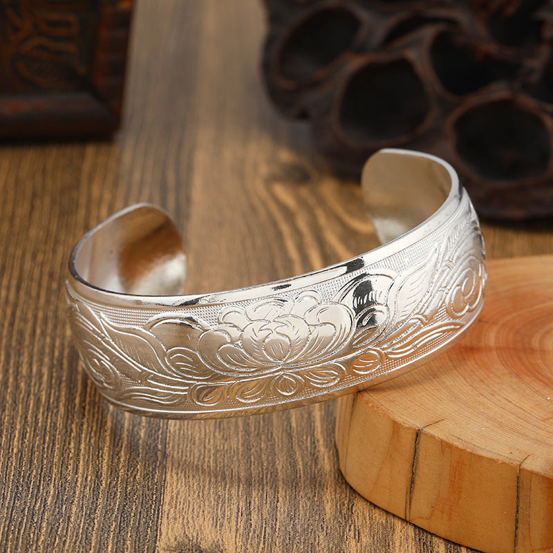 Vintage Ethnic Style Miao Silver Bracelet