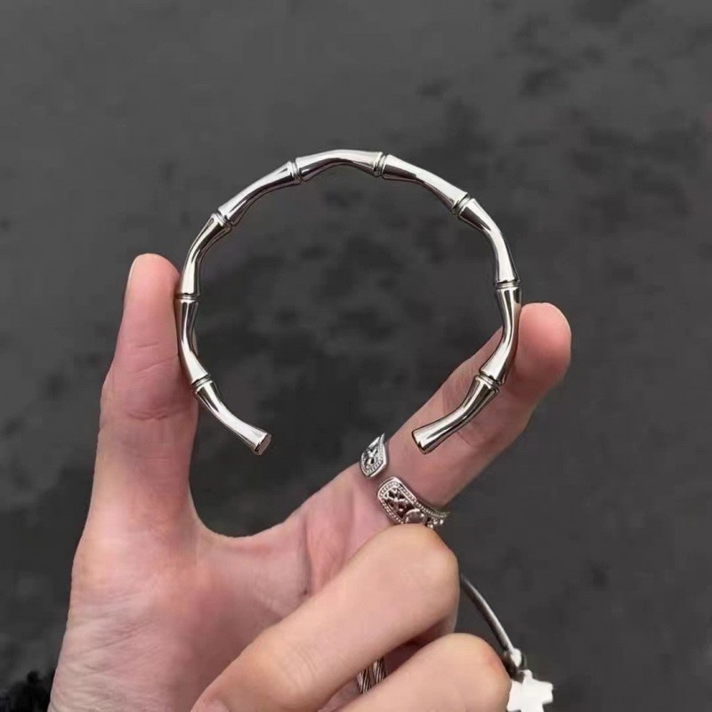 Titanium steel non-fading retro winding cross bracelet stack