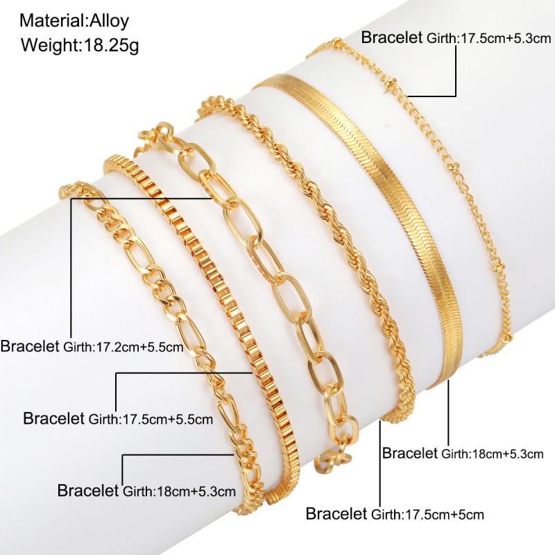 Bohemian Metal Chain 6-Piece Set Multilayer Chain