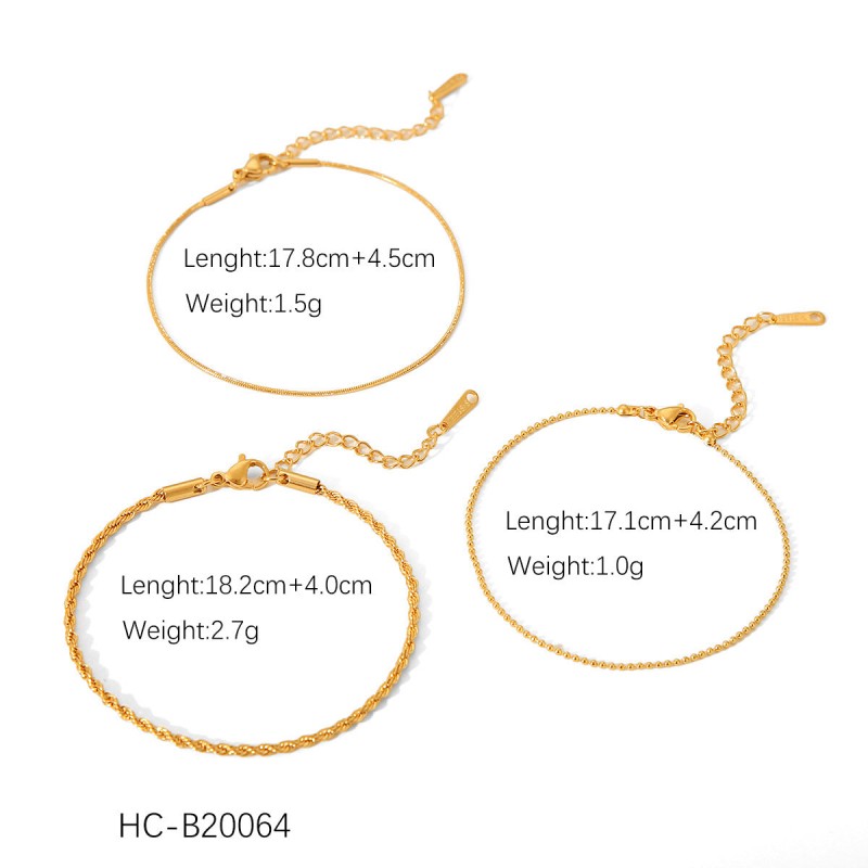 Hot Selling 18K Gold Plated Bracelet Stainless Steel Bracelet