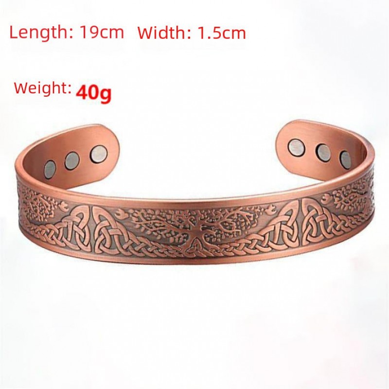 Vintage Alloy Bracelet Magnetic Therapy Hand Ring Fashion