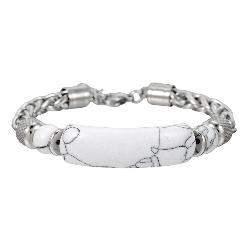 Turquoise Bracelet Vintage Stainless Steel Chain