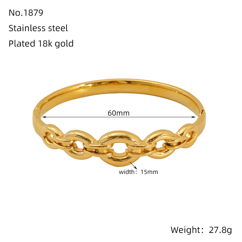 Electroplating non-fading titanium steel bracelet buckle bracelet