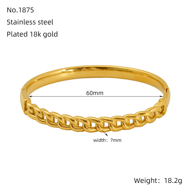 Electroplating non-fading titanium steel bracelet buckle bracelet
