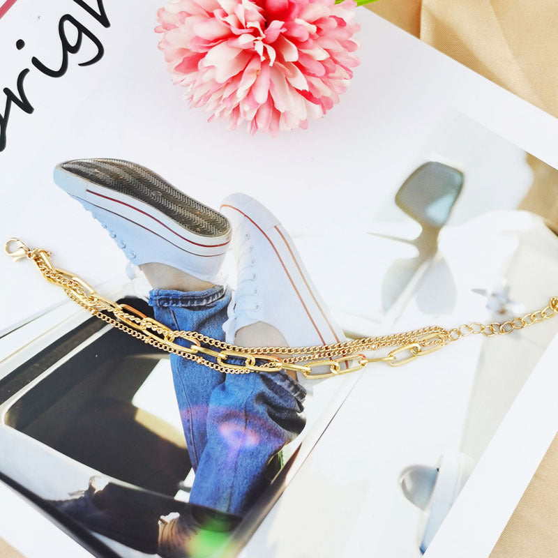 Design gold simple multi-layer bracelet