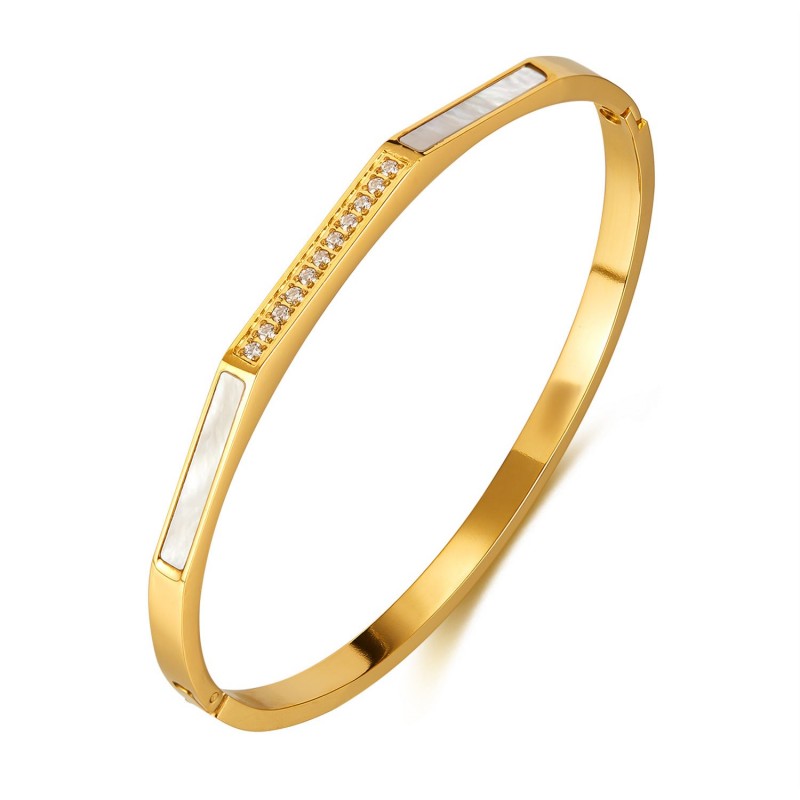 Vintage gold-plated titanium steel bracelet