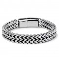 Titanium steel bracelet double row square chain magnet clasp
