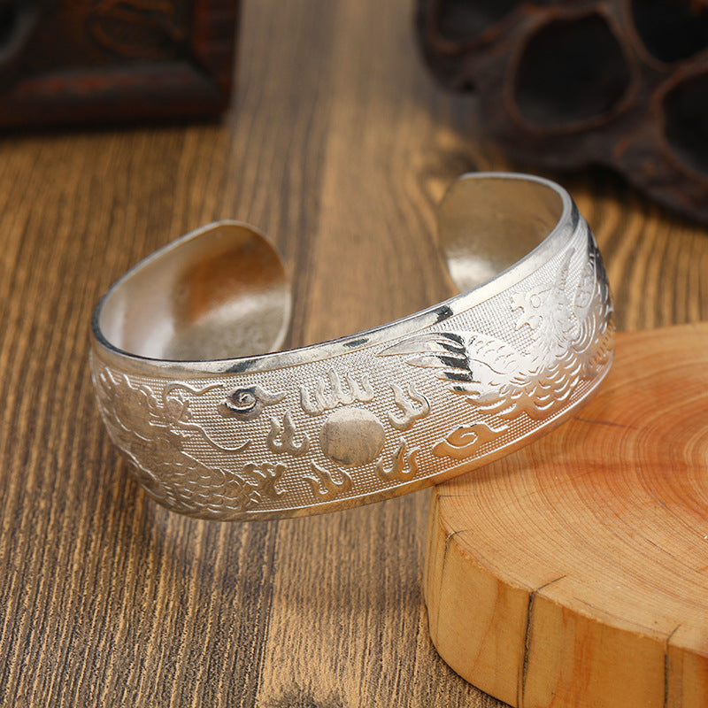 Vintage Ethnic Style Miao Silver Bracelet