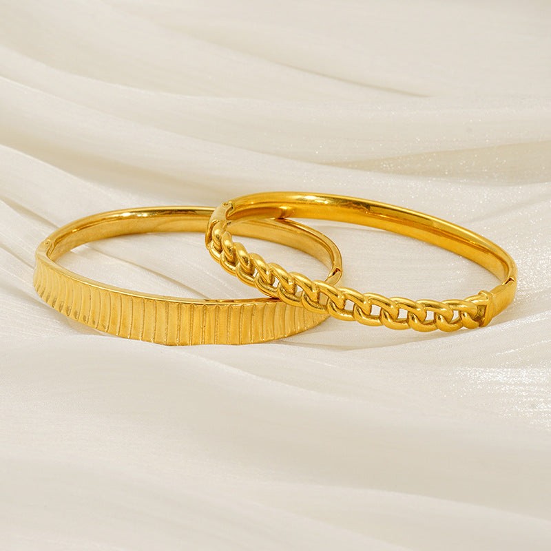 Electroplating non-fading titanium steel bracelet buckle bracelet