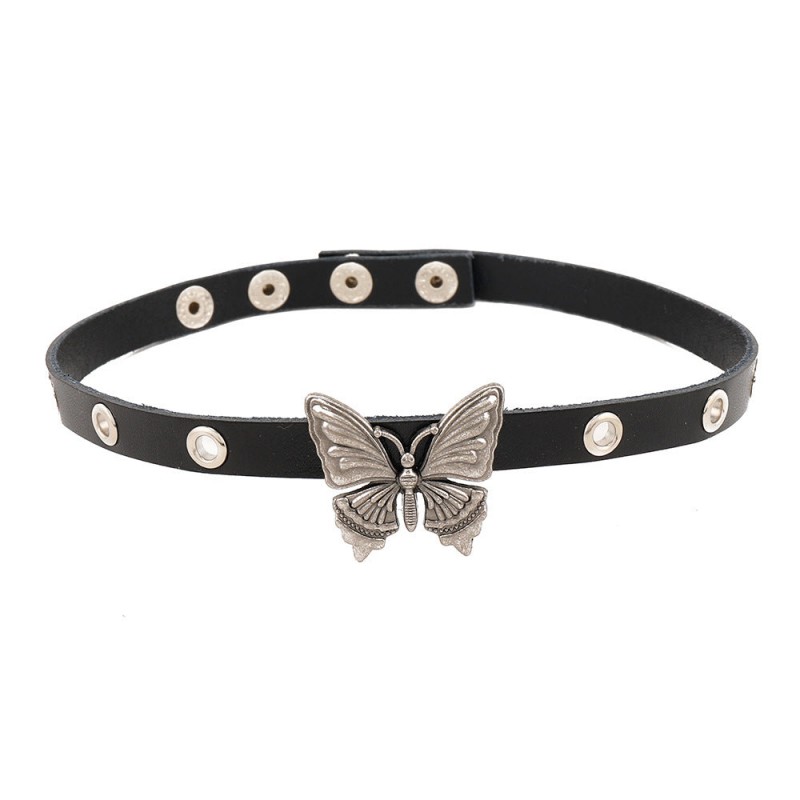 New Retro Butterfly Style Rivet Leather Popular Punk Style