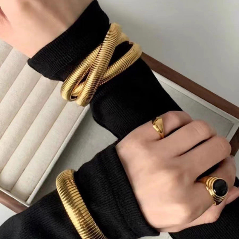 three-layer wide-brimmed bracelet personalized design bracelet