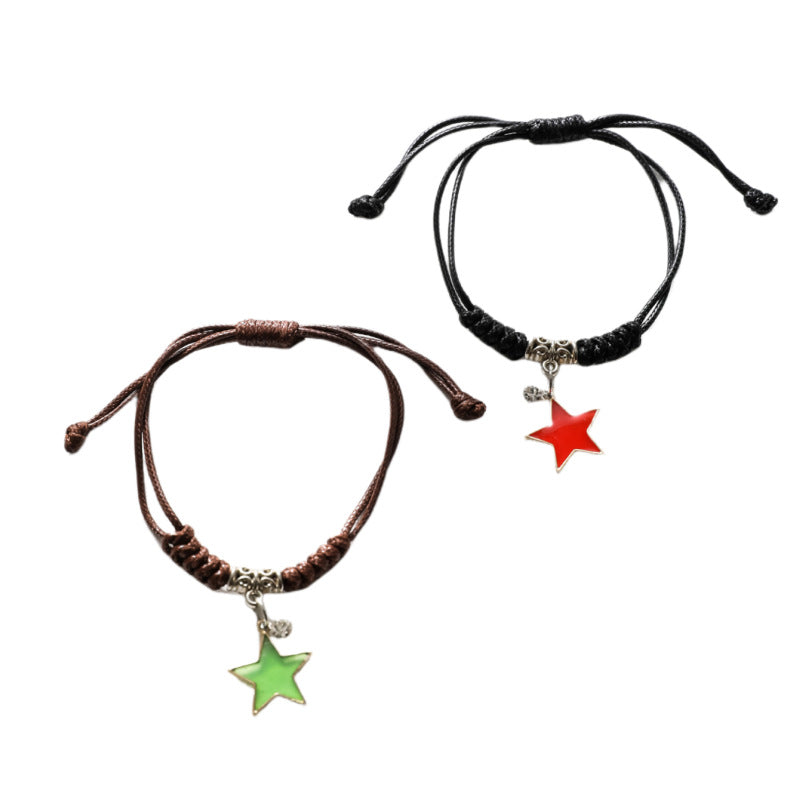 Valentine's Day Alloy Five Pointed Star Couple Bracelets