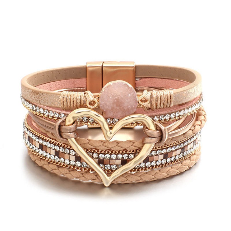 Bohemian Multi-layered Leather Handwoven Love Bracelet