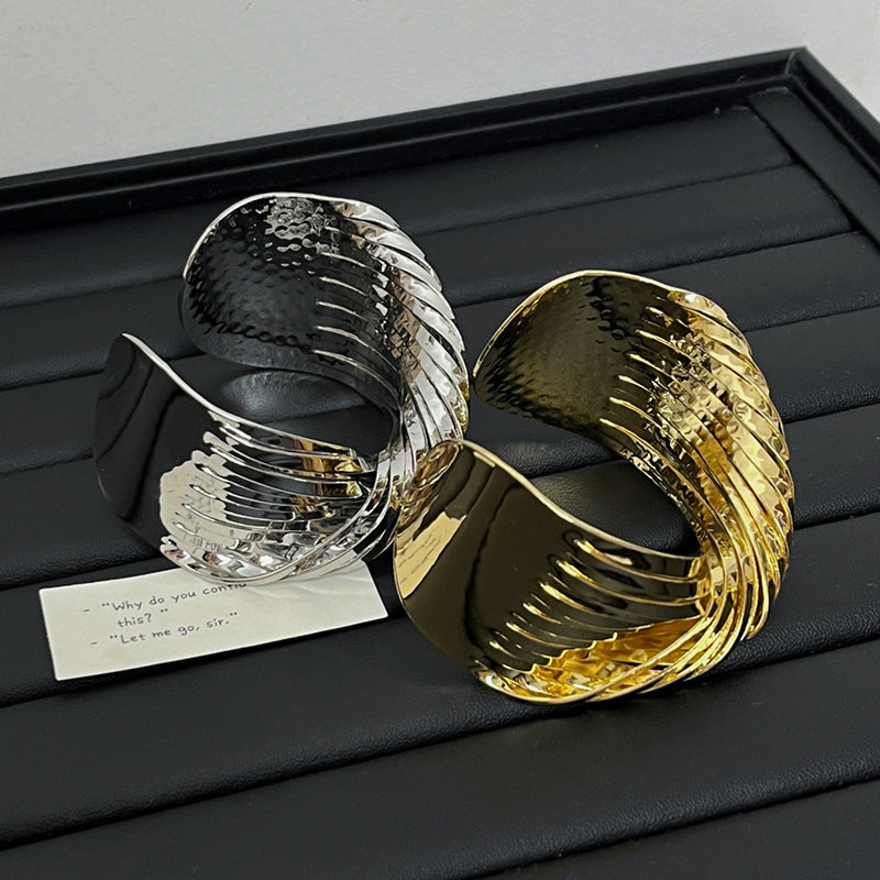 metal cross surround opening bracelet retro bracelet