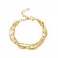 Design gold simple multi-layer bracelet