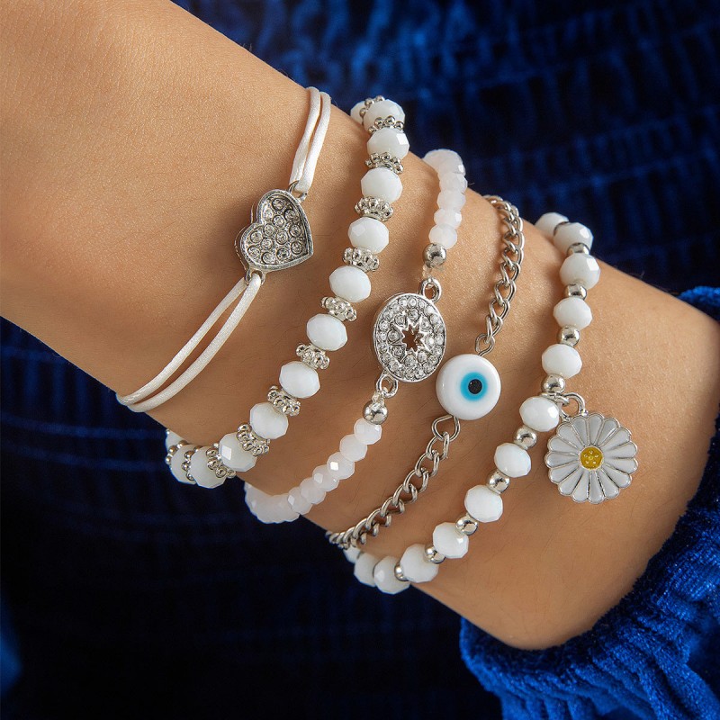 Bohemian Personalized Evil Eye Bracelet Set