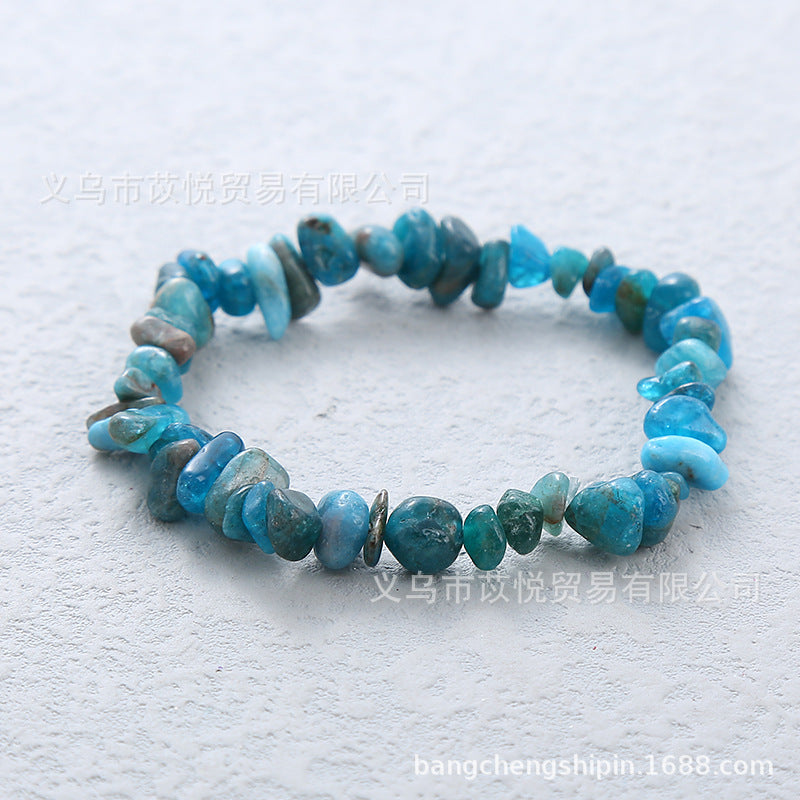 5pcs natural crystal gravel elastic bracelet colorful gravel