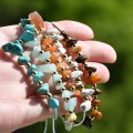 fashion hand-woven irregular gravel beaded crystal bracelet