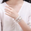 Baroque Freshwater Pearl Braided Multi-Layered Leather Bracelet