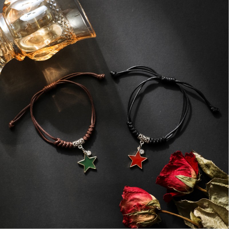 Valentine's Day Alloy Five Pointed Star Couple Bracelets