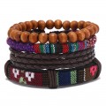 Handwoven Bohemian Retro Diy 4 Piece Bracelet Set