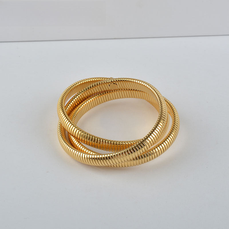 three-layer wide-brimmed bracelet personalized design bracelet