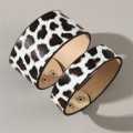 Leopard Pattern Leather Rivet Bracelets