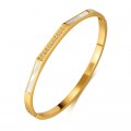 Vintage gold-plated titanium steel bracelet