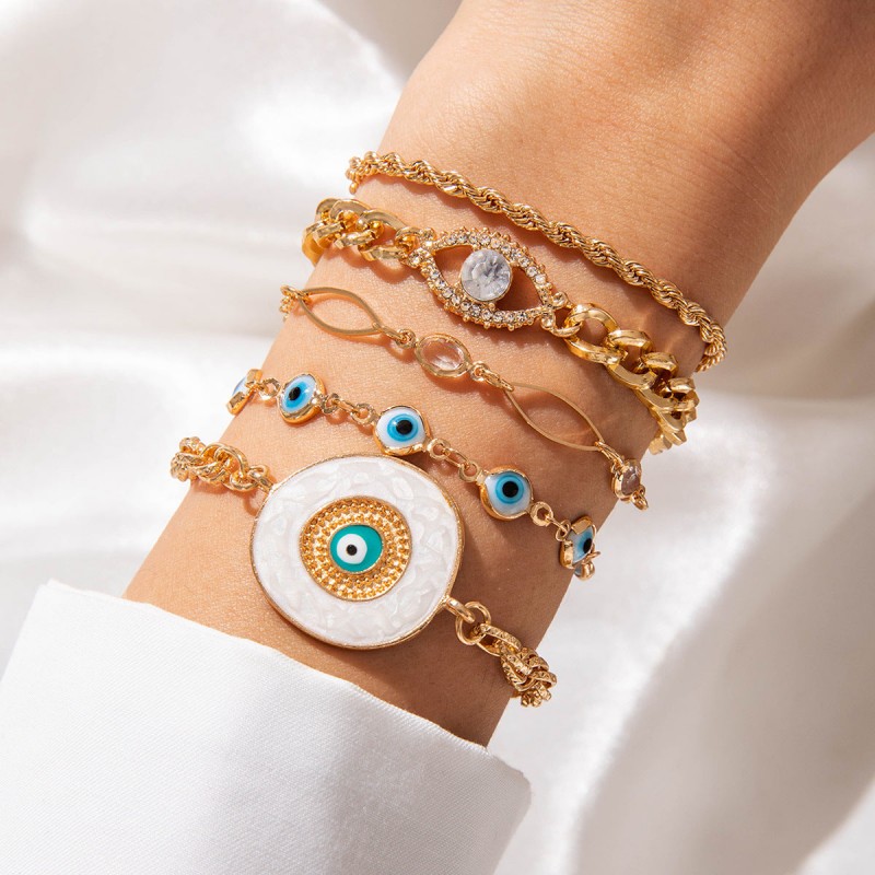 Bohemian Personalized Evil Eye Bracelet Set