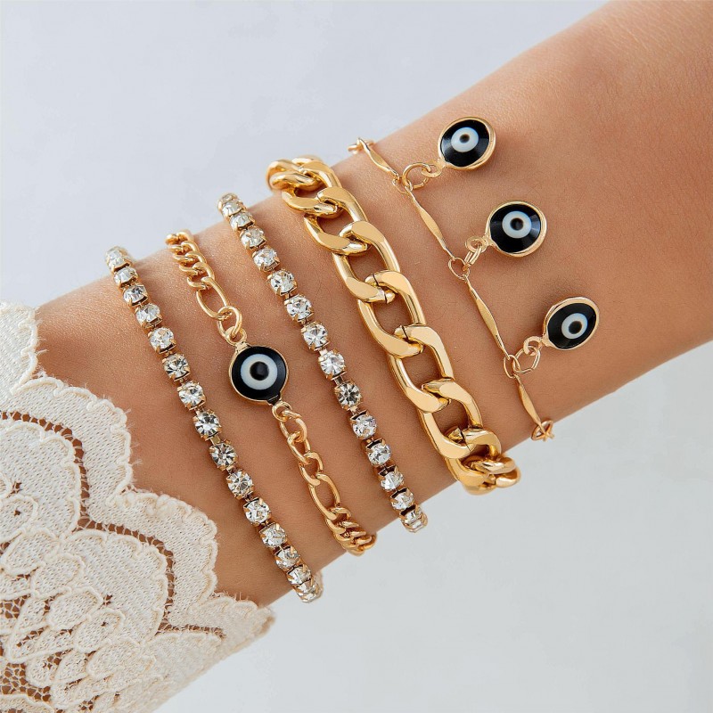 Bohemian Personalized Evil Eye Bracelet Set