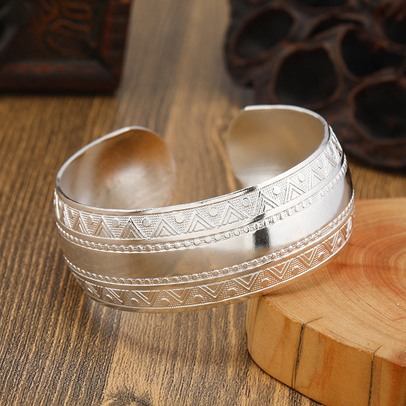 Vintage Ethnic Style Miao Silver Bracelet