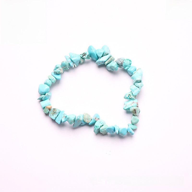5pcs natural crystal gravel elastic bracelet colorful gravel