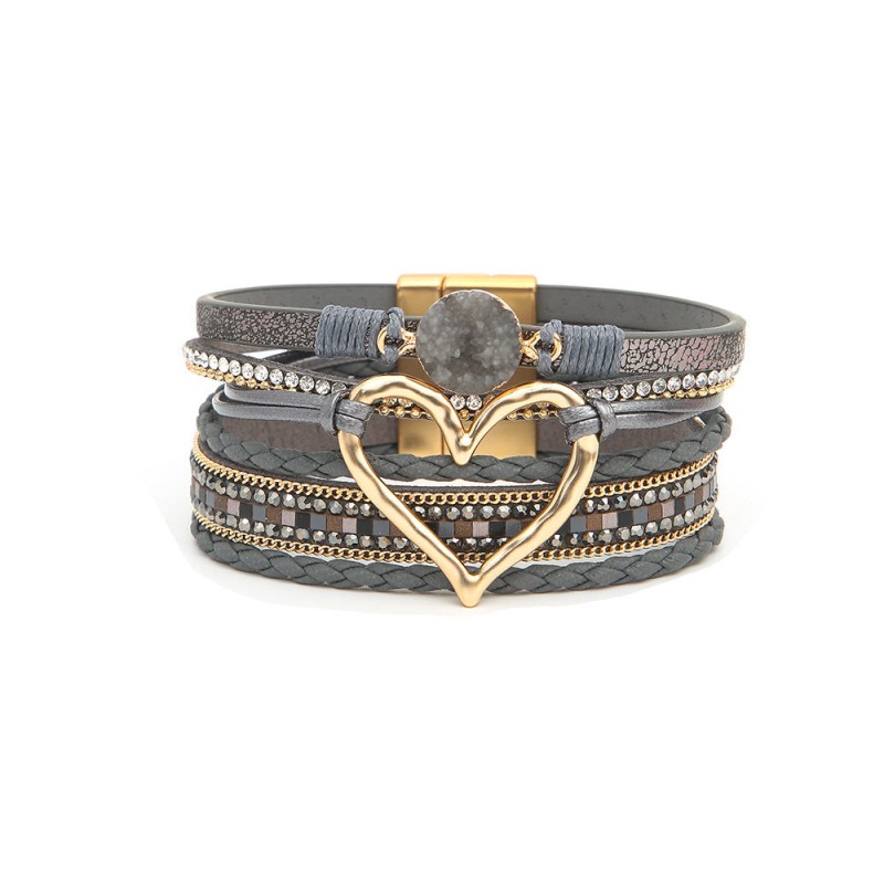 Bohemian Multi-layered Leather Handwoven Love Bracelet
