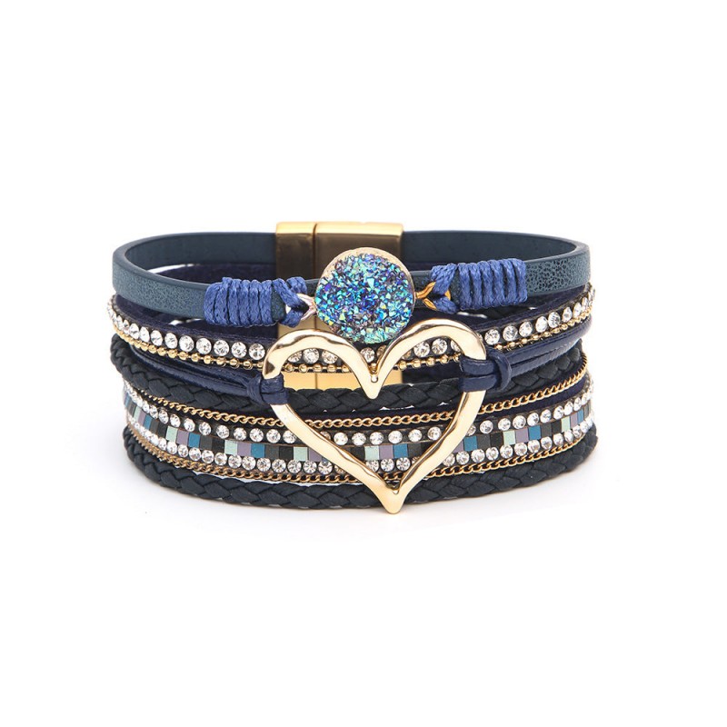 Bohemian Multi-layered Leather Handwoven Love Bracelet