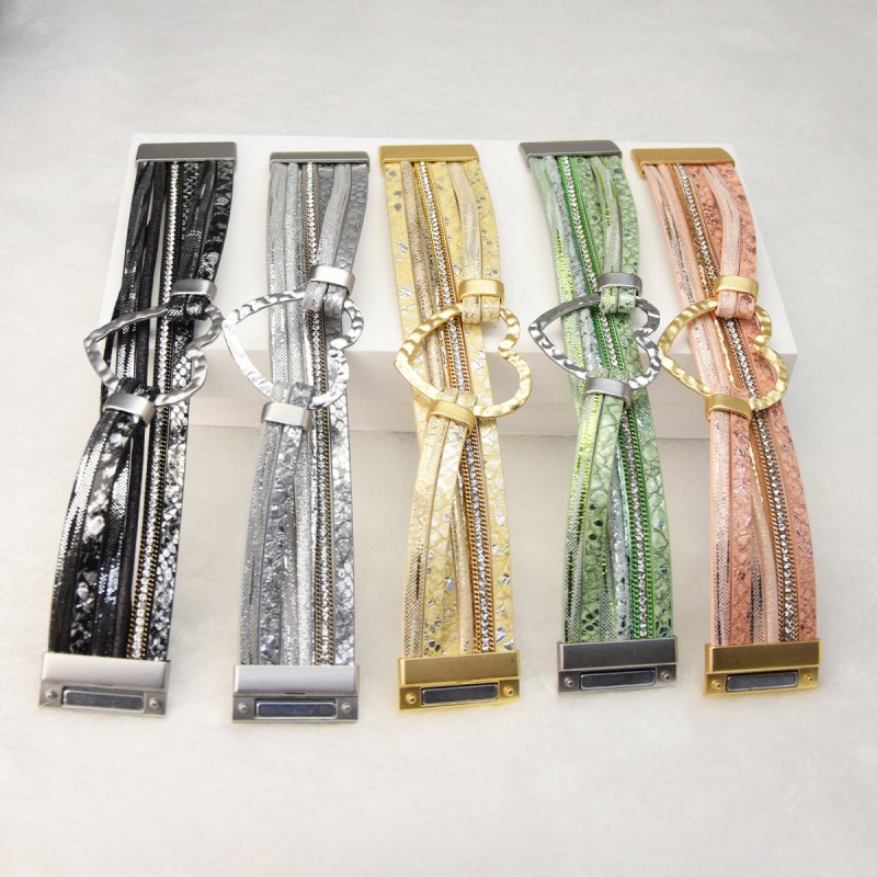 6pcs Exaggerated Heart Accessories Wrist Jewelry Magnetic Cl