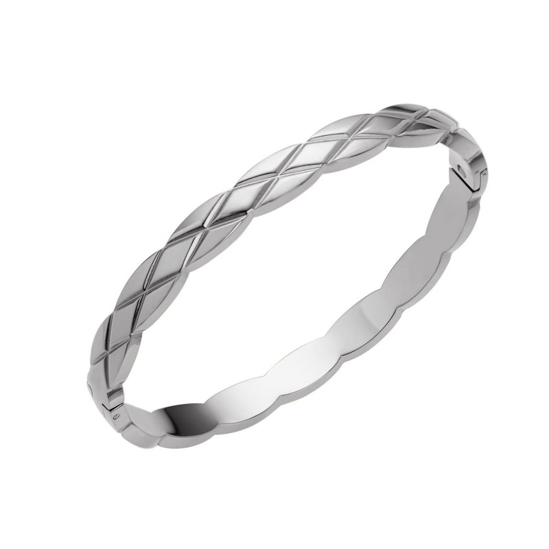 18K gold plated diamond retro stacked titanium steel bracele