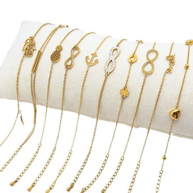 Fashion all-match titanium steel bracelet women's