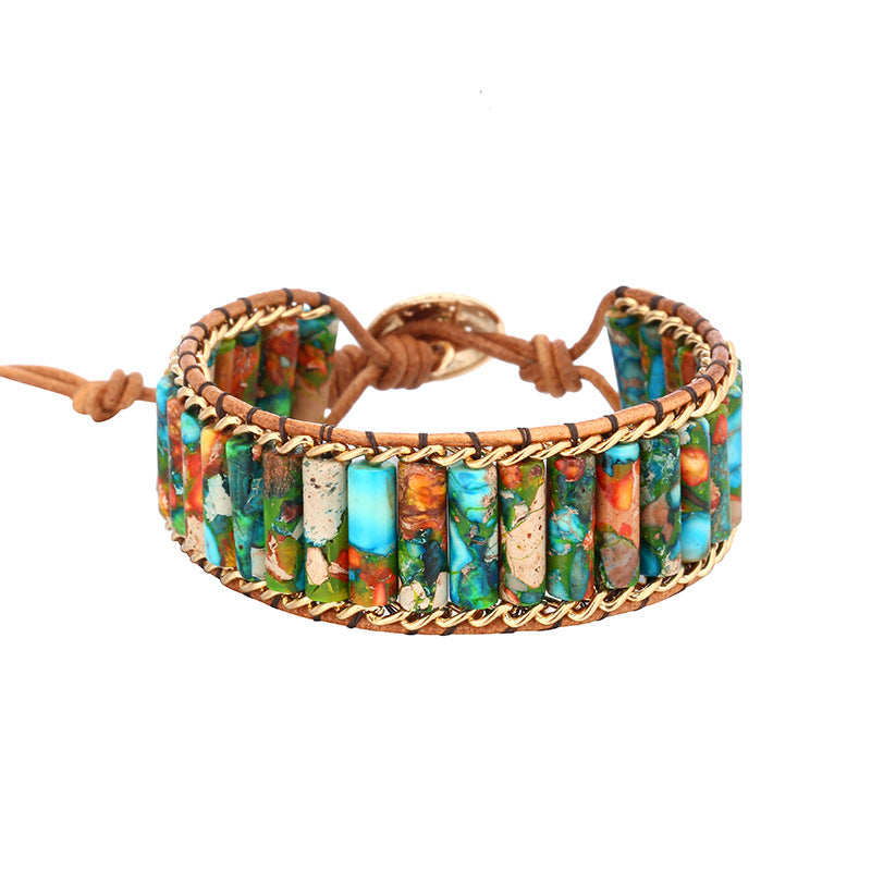 Cow Leather Rope Hand Woven Ethnic Style Leather Bracelet
