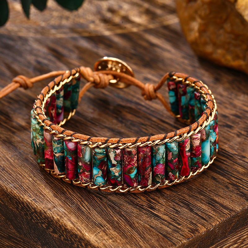 Cow Leather Rope Hand Woven Ethnic Style Leather Bracelet
